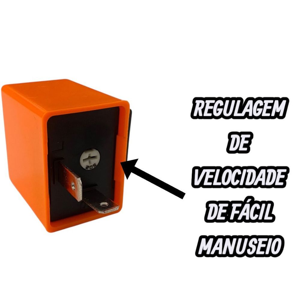 RELE DE PISCA PARA SETA DE LED UNIVERSAL PARA MOTOS 2 PINOS COM REGULAGEM