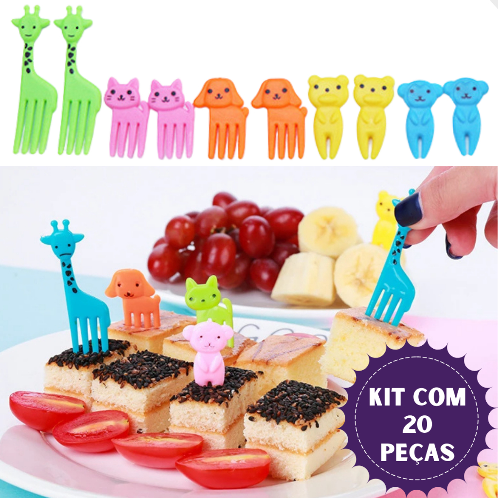 Mini Garfinhos Bichinhos Para Frutas e Petiscos Infantil