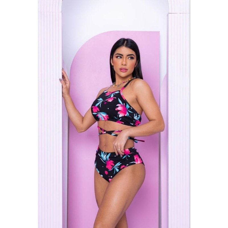 Cropped Feminino Verão Praia – Frente Única Cruzado nas Costas | Look Moda Praia (SOMENTE CROPPED)