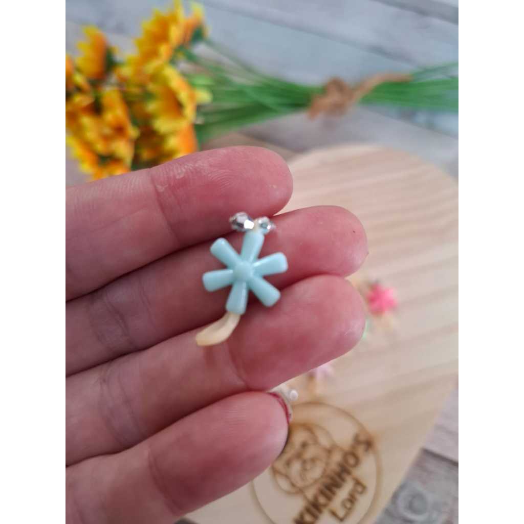 50 Mini Laço para penteado PET LUXO Flor  - laço elástico - Shitzu Poodle - acessório pêlo