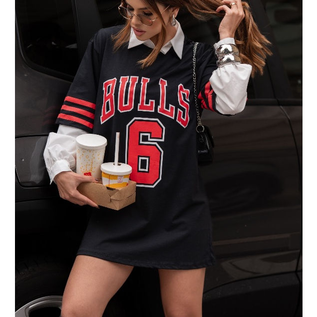 Camisetão Oversized Feminina 100% Algodão Tendência Gringa Confortável Estilo Streetwear Fashion