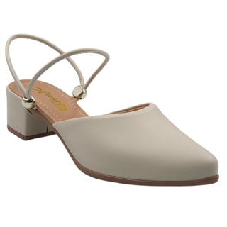 Salto Mule 2 em 1 Tamanco  Feminino Bico Fino, Linha Conforto, Salto Médio em Oferta na Shopee
