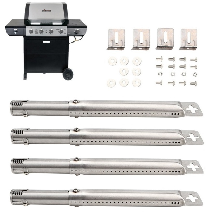 Imagem Kit Com 4 Queimadores Para Churrasqueiras A Gás Compatível Com A Maioria Das Churrasqueiras A Gás