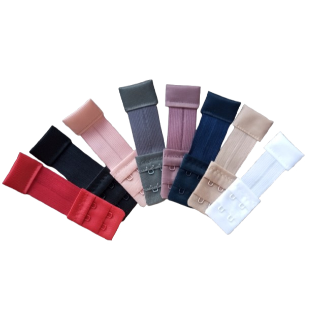 kit com 3 extensores elásticos para Soutien com 2 ganchos e 2 regulagens Pequeno Multicor