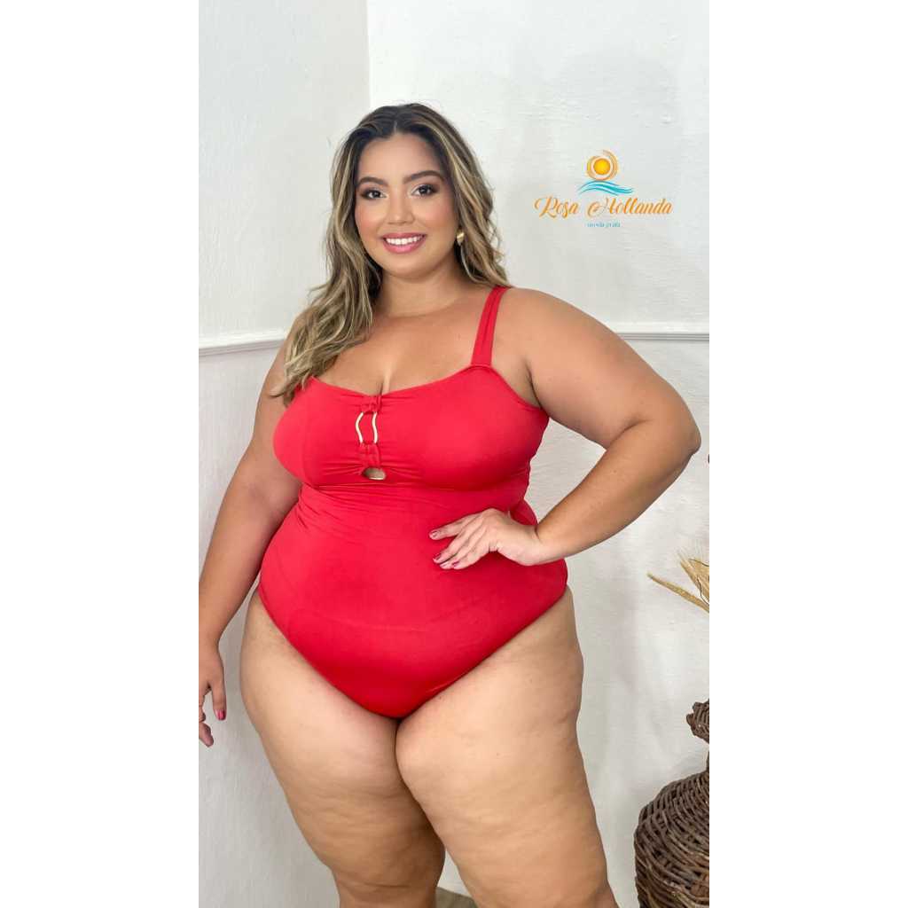 Maiô Plus Size Bojão (48-50-52-54) em Oferta na Shopee