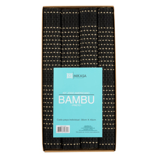Kit Jogo Americano Esteira de Bambu 4 Peças 30cm x 45cm Mikasa em Oferta na Shopee