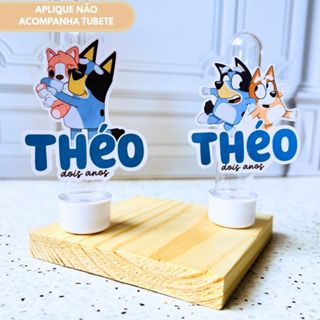 BLUEY E BINGO | APLIQUE PARA TUBETE | TAGS | LEMBRACINHAS PERSONALIZADA - JÁ VAI RECORTADO em Oferta na Shopee