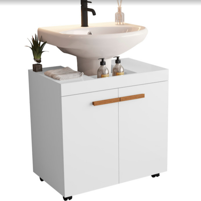 Gabinete Armário Banheiro Pia De Coluna Dionísio em Oferta na Shopee