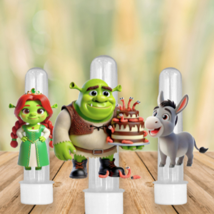 Apliques para Tubete Doces Bolo - Sherek   -  Lembrancinhas Divertidas para Sua Festas 30 a 15