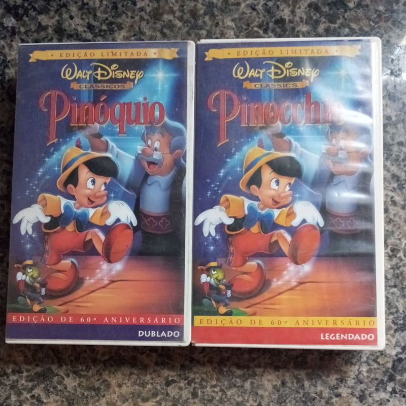 Fita VHS Pinóquio edição limitada Walt Disney