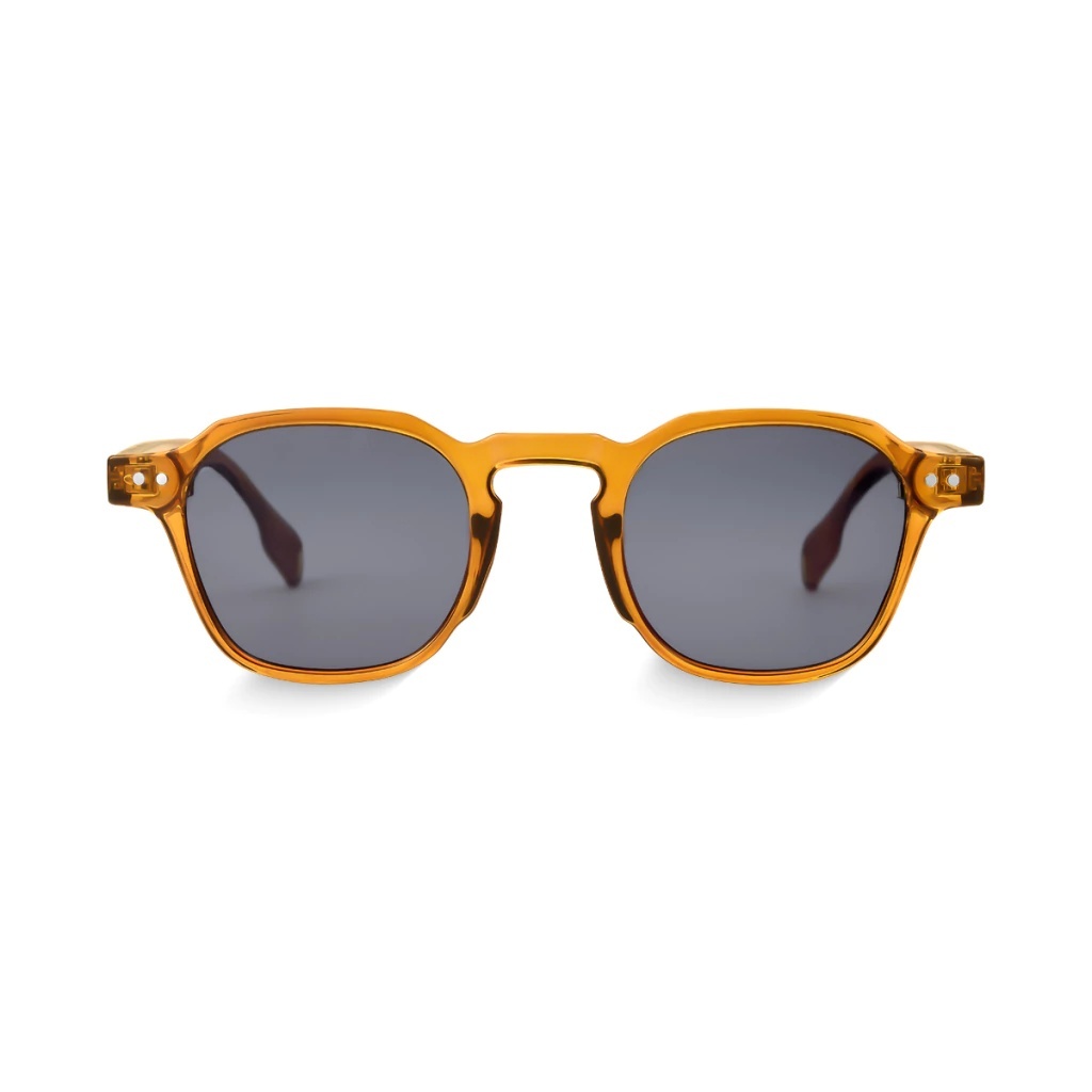 Óculos de Sol Viggo Topázio Quadrado Unissex UV400 Armação Translúcida