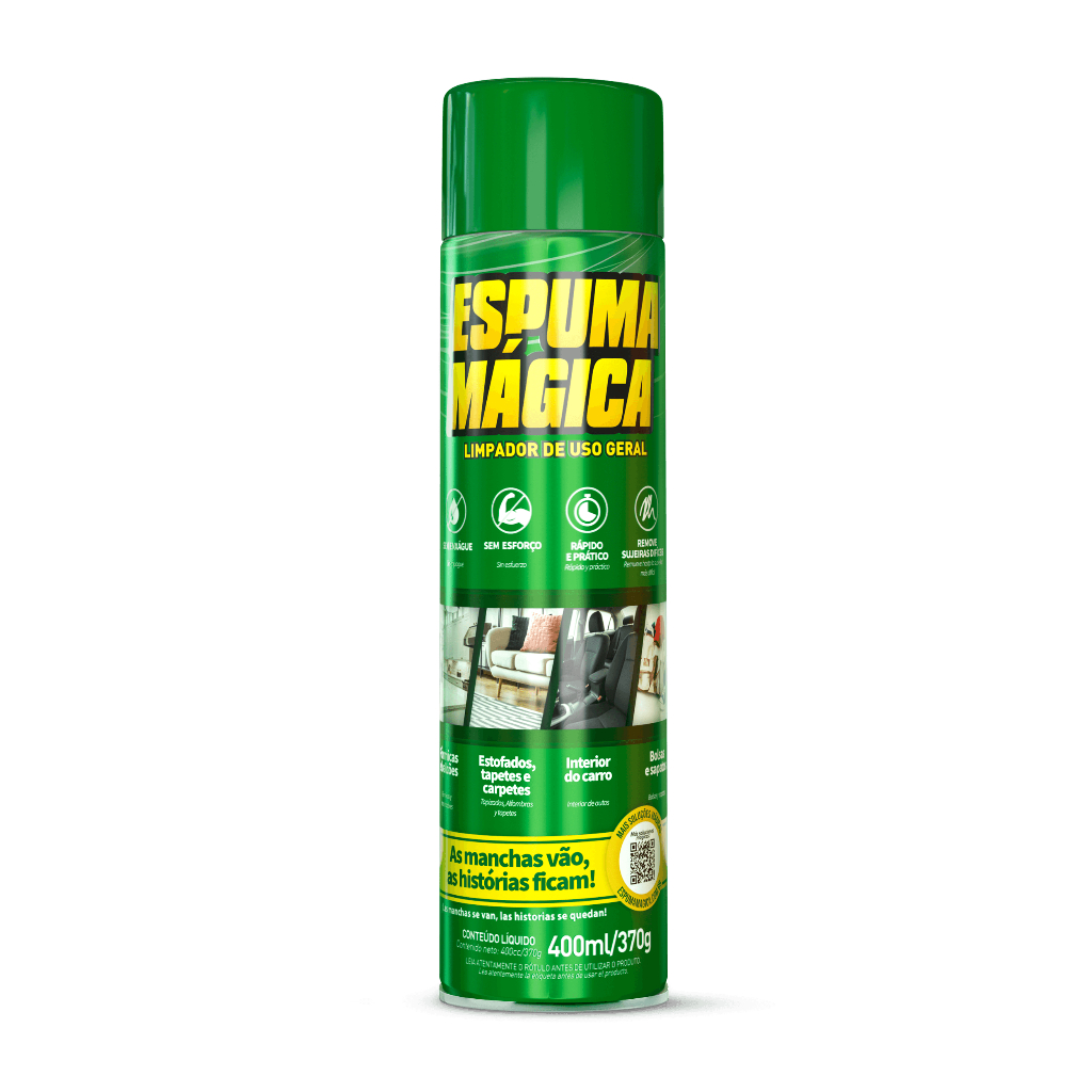 Espuma Mágica Proauto – Multiuso – Para Limpeza Geral – Ação Imediata – Spray Aerossol 400ml em Oferta na Shopee