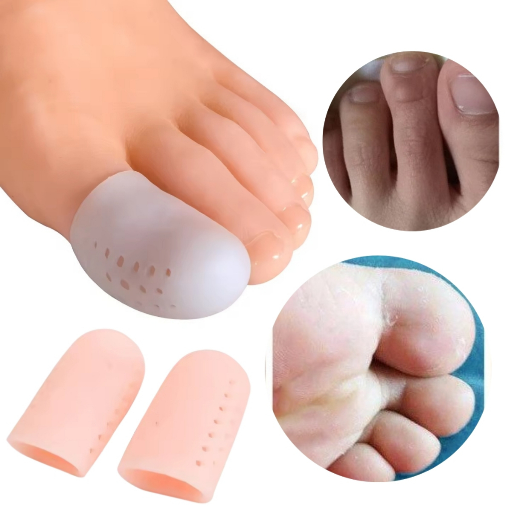 Par Protetor Dedão Do Pé Dedeira Silicone Calo Unha Encravada em Oferta na Shopee