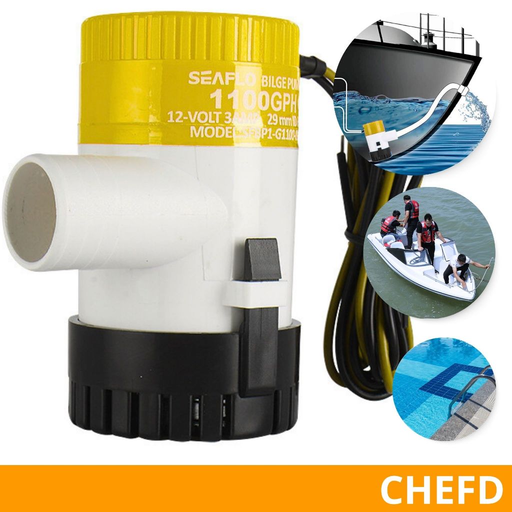 Bomba Porão Submersível com 1100gph de Vazão Alta para Barcos e Lanchas em Oferta na Shopee