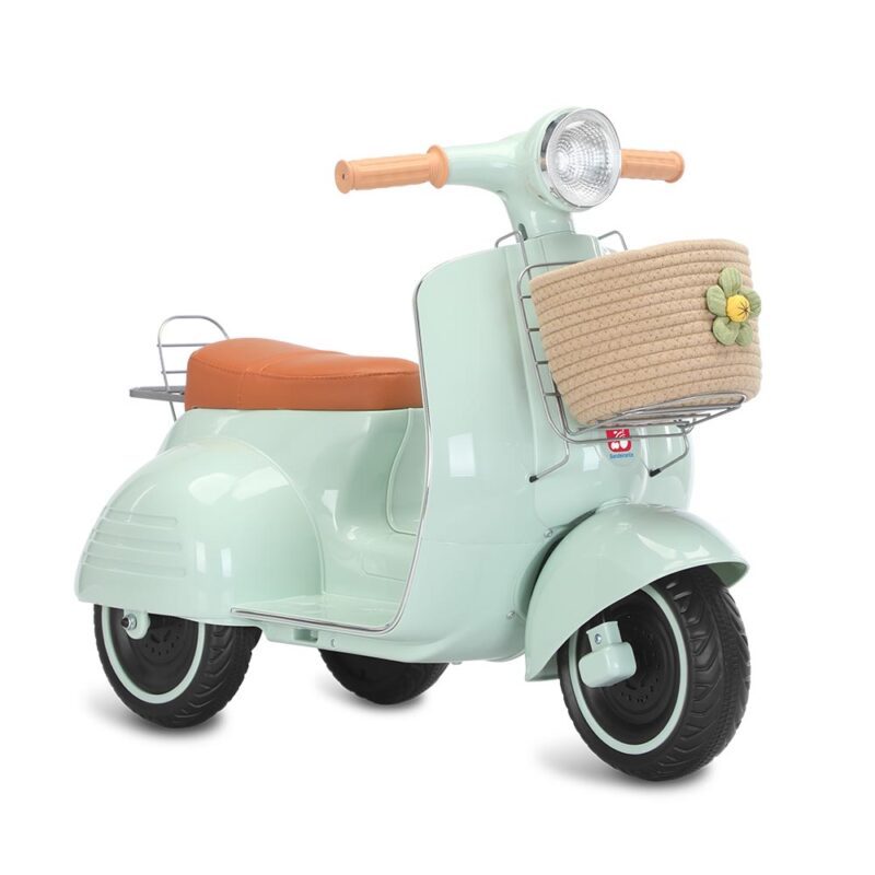 SCOOTER BANDERETTA ELÉTRICA 6V BANCO ACOLCHOADO MENTA