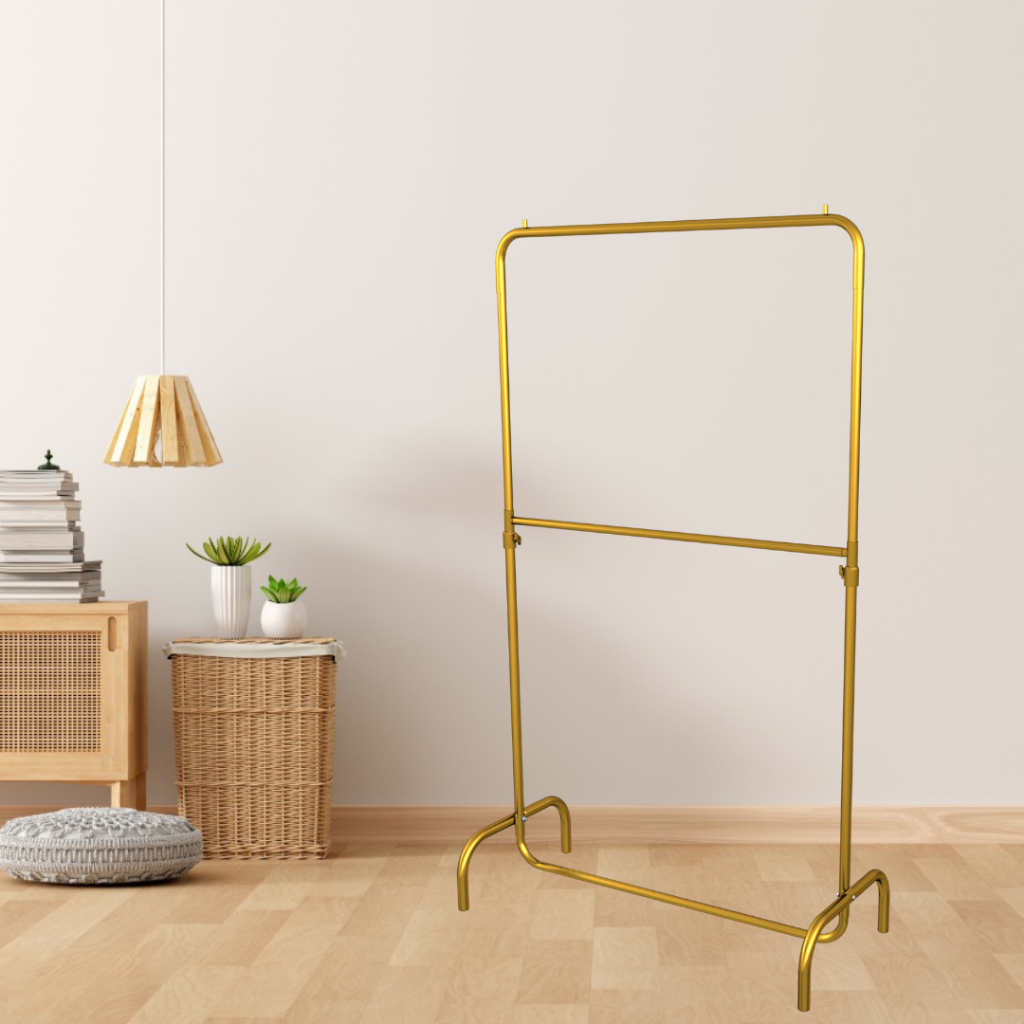 Arara para Roupas 2 Niveis 1,00m Dourada em Oferta na Shopee