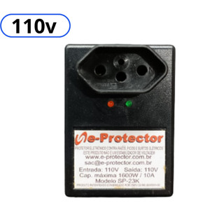 Protetor Linha Portátil E-protector - 110v Sp-23k Contra Raios e Oscilações Elétricas