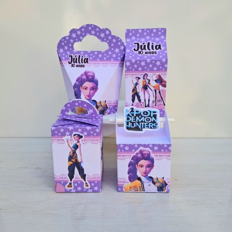 Kit caixas Personalizados do GUERREIRAS DO K POP /lembrancinhas para festa/mimo/aniversário