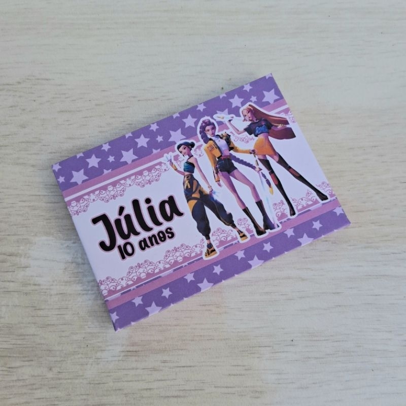 caixa porta kit kat do GUERREIRAS DO K POP//kit festa lembrancinha personalizada/mimo/aniversário