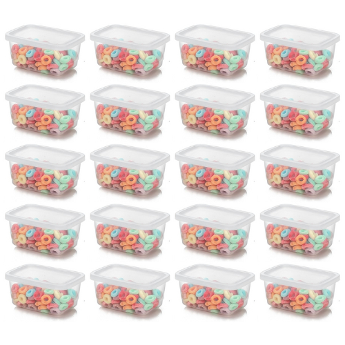 Kit 20 Marmita Pote Transparente Com 260ml Papinha Bebê Vasilha Resistente Freezer Microondas 1956 em Oferta na Shopee