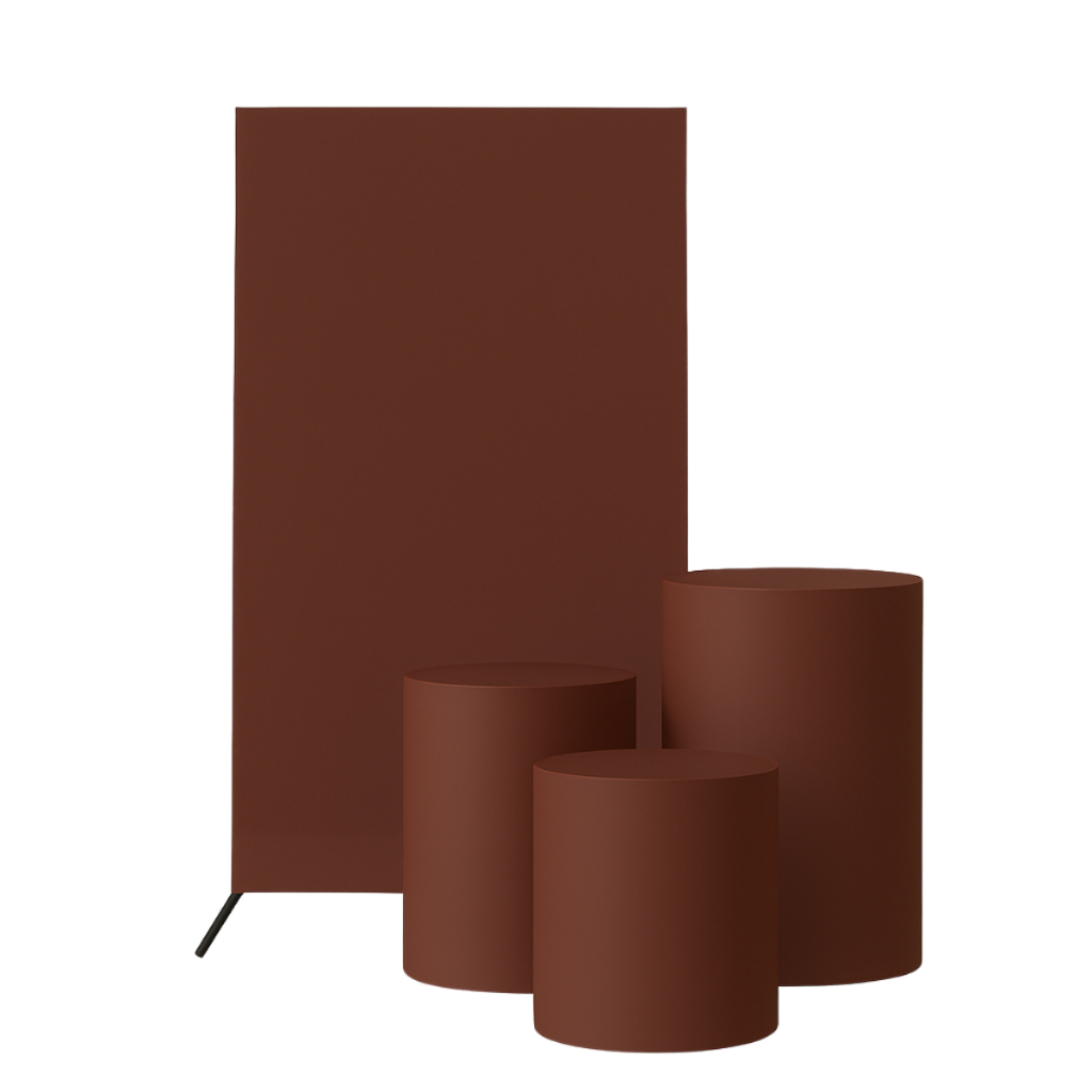 Kit Capa De Painel Romano Liso Retângulo Dupla Face Duas Cores E Trio Cilindros De Malha Gel Premium