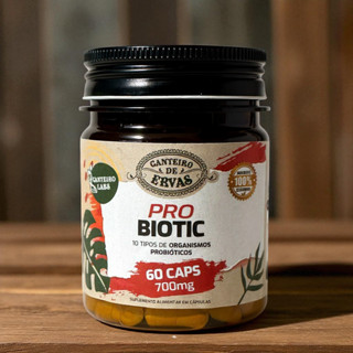 Probiótico Probiotic 10 tipos de organismos probióticos 700mg 60caps Canteiro de Ervas em Oferta na Shopee