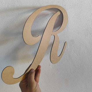 Kit 2 Letras 40cm Iniciais Nomes para Casamento Festas em MDF Cru em Oferta na Shopee