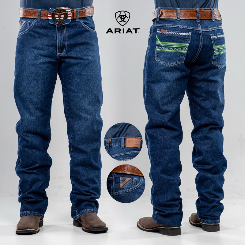 calça jeans country Ariat moda masculina em Oferta na Shopee
