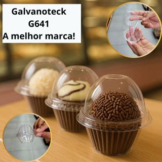 Embalagem Para Brigadeiro Docinho Individual Blister Descartável Unitário Galvanotek G641 em Oferta na Shopee