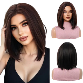 Peruca Orgânica Curta Lisa Com Silk Top Premium Hair 35cm Sem Franja em Oferta na Shopee