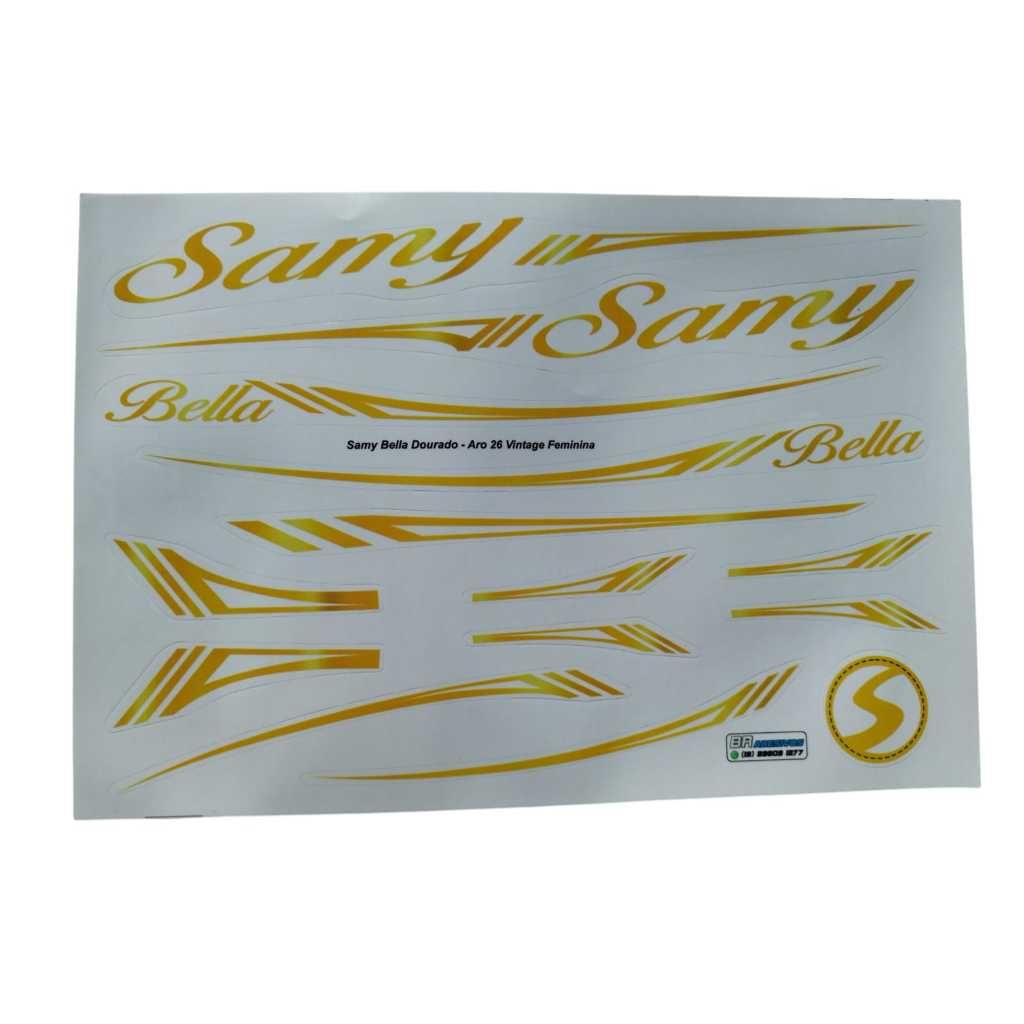 Cartela de Adesivos Bicicleta Samy Bella em Oferta na Shopee