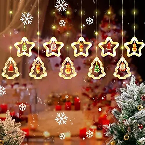 Luz de Natal LED 100 LEDs com Estrelas Decorativas ALTOMEX AL-4869