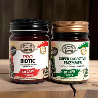 Probiótico e Enzimas Digestivas Canteiro de Ervas em Oferta na Shopee