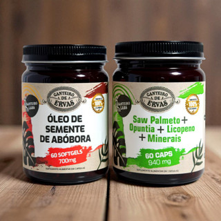 Óleo de Semente de Abóbora + Saw Palmetto – Canteiro de Ervas em Oferta na Shopee