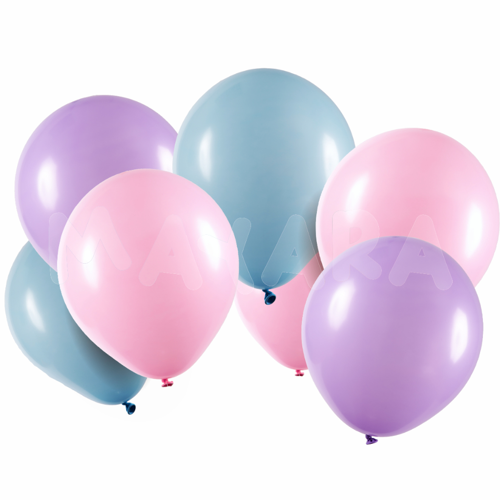 75 unidades Balões - 8 Polegadas Bexigas Azul Candy Lilás Candy e Rosa Candy em Oferta na Shopee
