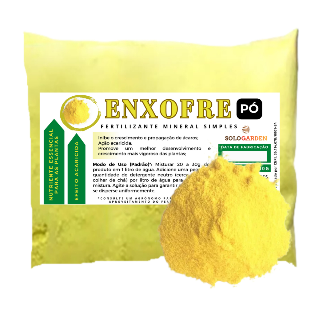 Enxofre Fertilizante Mineral Plantas Flores Frutas 30g em Oferta na Shopee
