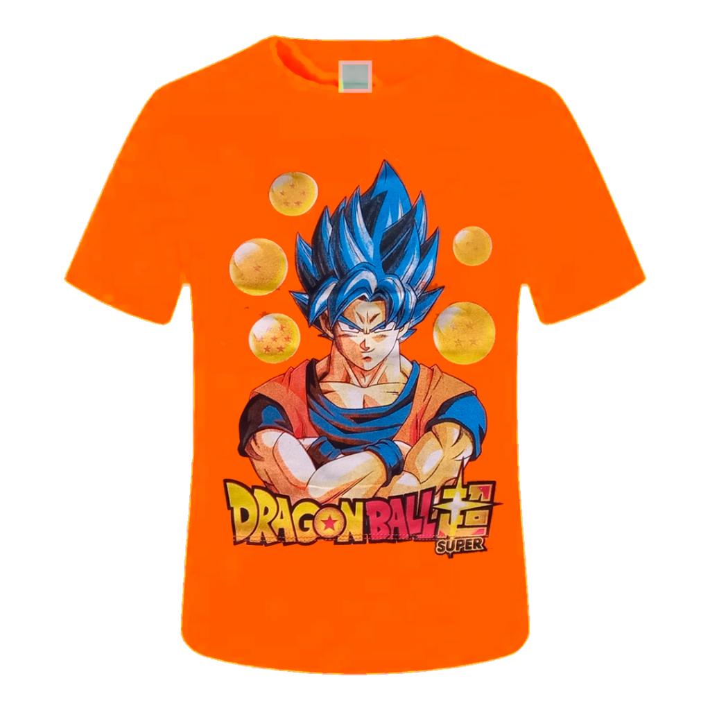 Camisa Goku Saiyajin Dragon Ball Infantil & Juvenil ALTA Qualidade ENVIO IMEDIATO! PROMOÇÃO!!! em Oferta na Shopee