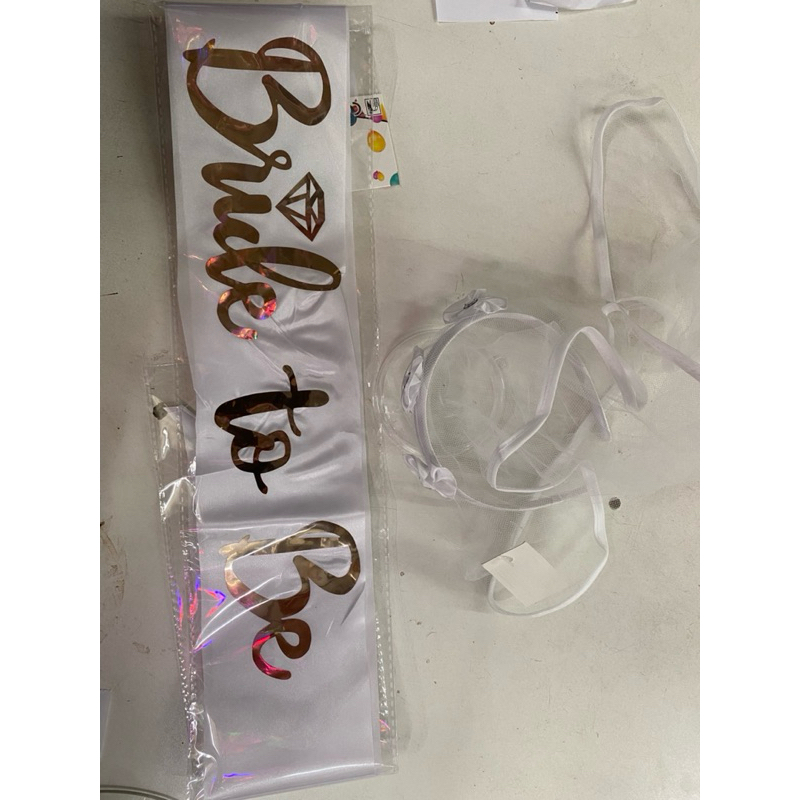 kit arco véu noiva e faixa bride