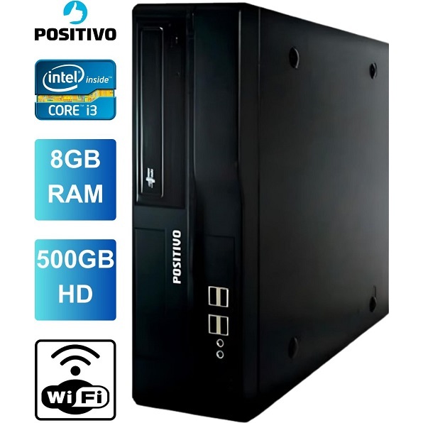 Computador Positivo Barato Core i3 8gb ram 500gb hd Wifi Garantia 3 Meses Trabalho Estudo Promoção
