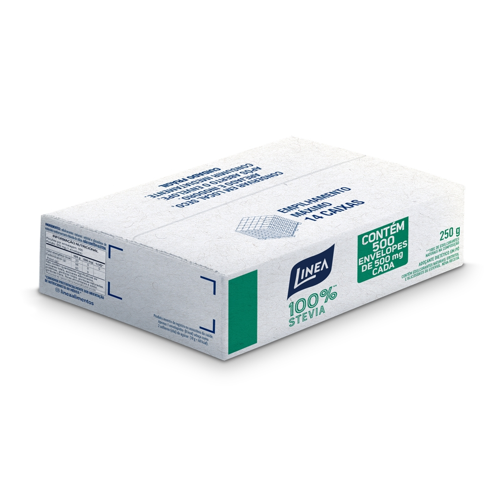 Adoçante Institucional em pó Stevia Linea 500 Sachês de 500mg em Oferta na Shopee