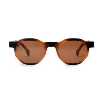 Óculos de Sol Hexagonal Tori Tortoise Clássico Unissex UV400 Armação Tartaruga