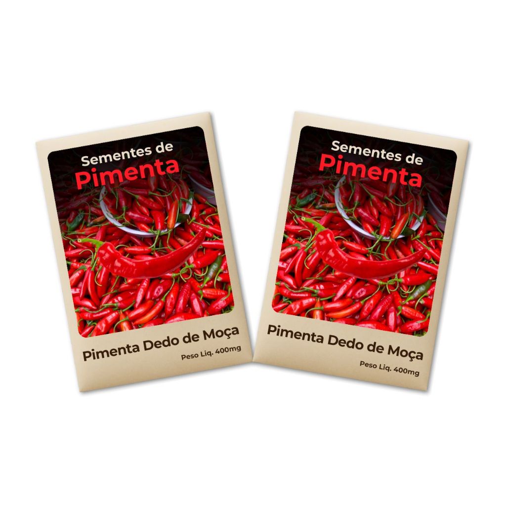Pimenta Dedo de Moça Semente Perfeita para horta urbana e fácil cultivo -Kit 2 unidades