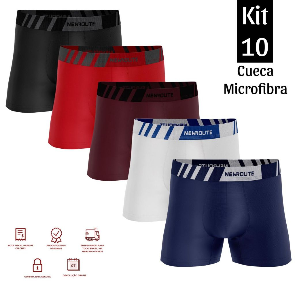 Kit Cuecas Boxer Adulto Cueca Box Masculino Microfibra Premium