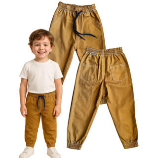 Calças Jogger Infantil Calça de Criança Colorida Bebê Infantil Juvenil Meninos Sarja em Oferta na Shopee