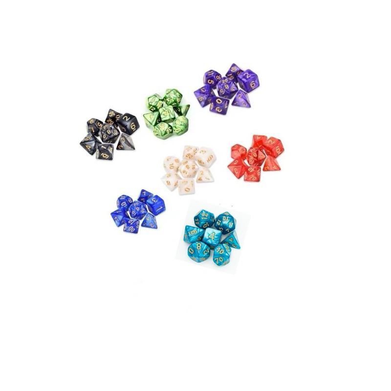 Jogo Kit 7 Dados D4 D6 D8 D10 D10% D12 D20 RPG Dungeons And Dragons D&D De Mesa Tabuleiro Perolados Conjunto Poliédricos em Oferta na Shopee