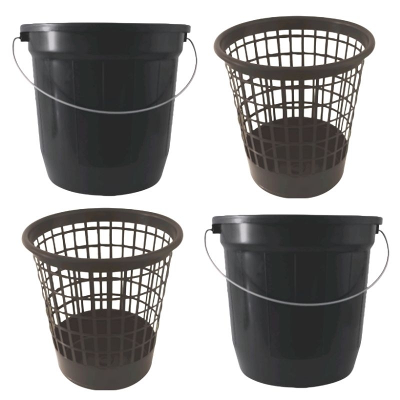 KIT 2 UTENSILIOS SENDO 1 BALDE COM ALÇA 8 LITROS+CESTO PARA LIXO TELADO 8.5 LITROS em Oferta na Shopee