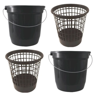 KIT 2 UTENSILIOS SENDO 1 BALDE COM ALÇA 8 LITROS+CESTO PARA LIXO TELADO 8.5 LITROS em Oferta na Shopee
