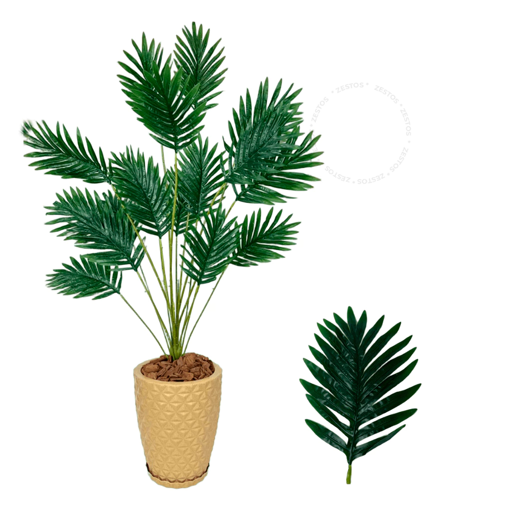 Palmeira Artificial Grande Com Vaso Polietileno Completo Todas Cores
