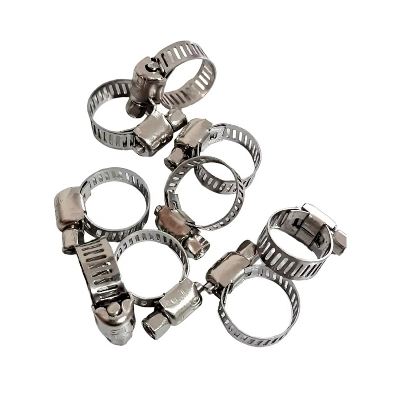 Abraçadeira Americana Inox 10-16mm – Kit 10, 20, 30, 40 ou 50 Unidades – Alta Fixação Mangueira