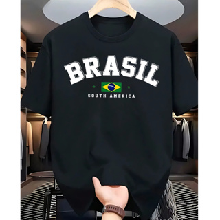 Camiseta masculina Brasil casual premium algodão leve edição limitada tendência Copa do Mundo 2026 em Oferta na Shopee
